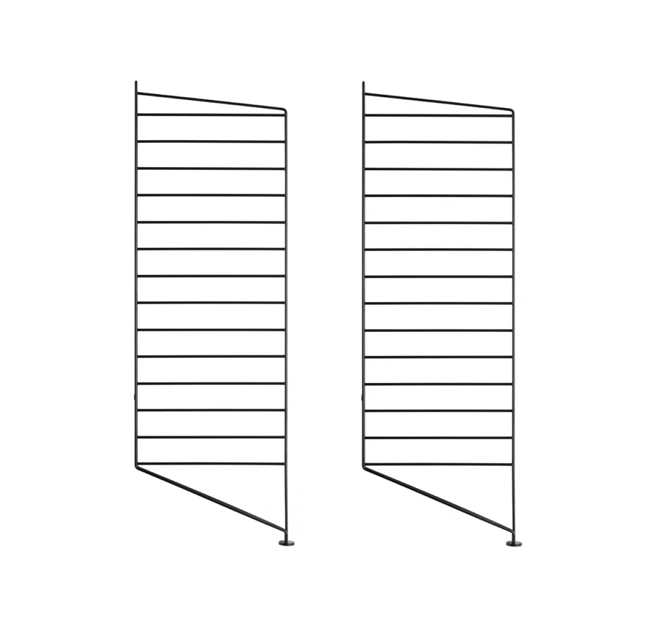 String Furniture Pack 2 Portants Muraux Au Sol 115 X 30 Cm - Noir