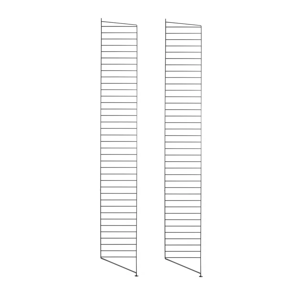 String Furniture Pack 2 Portants Muraux Au Sol 200 X 30 Cm - Noir