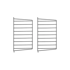 String Furniture Pack 2 Portants Muraux 50 X 30 Cm - Noir