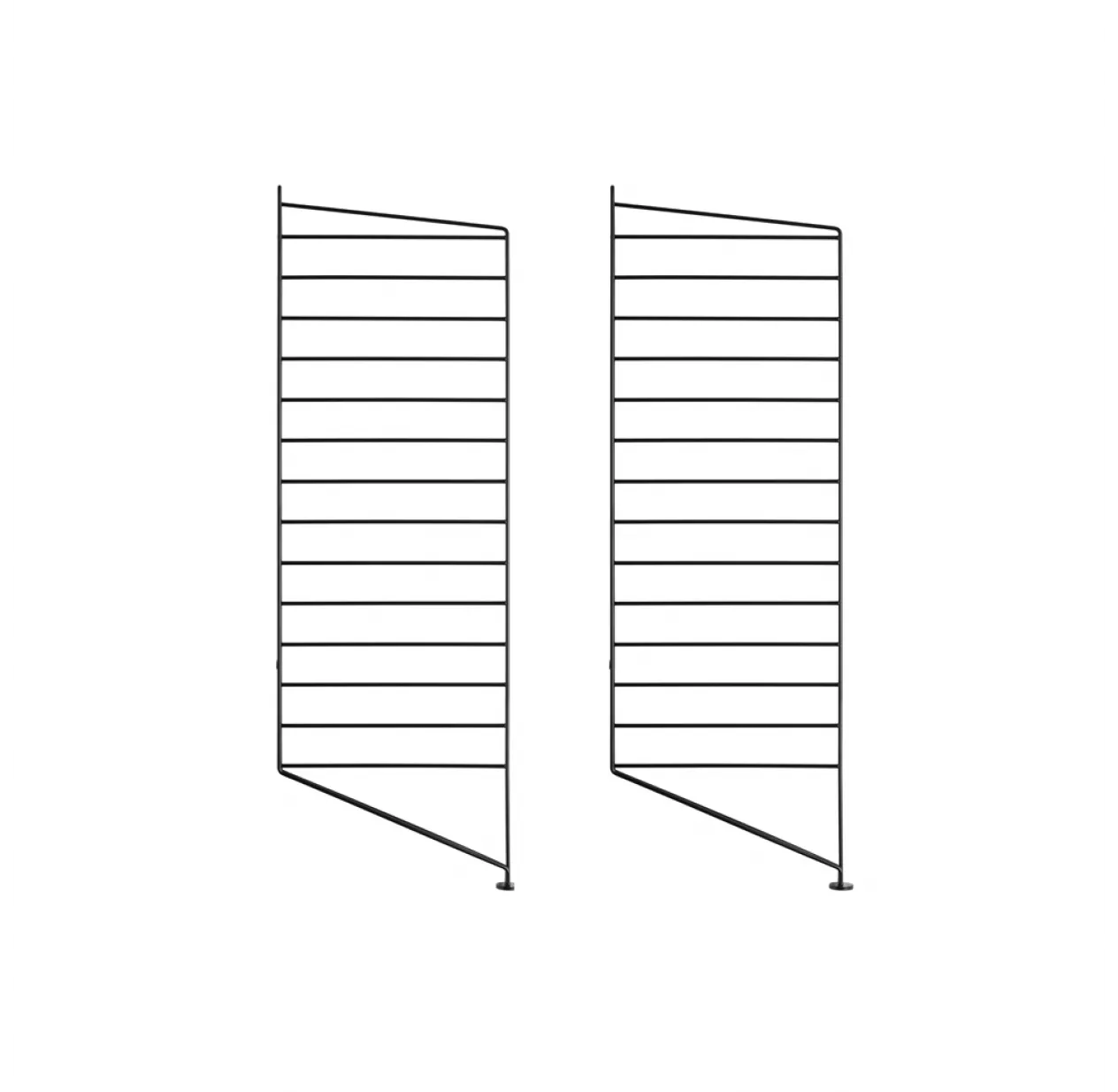 String Furniture Pack 2 Portants Muraux Au Sol 85 X 30 Cm - Noir