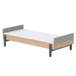 Flexa Popsicle Lit Enfant Simple Tête De Lit Basse Popsicle - Chêne/Blueberry