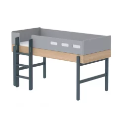 Flexa Popsicle Lit Enfant Mi-hauteur échelle Droite Popsicle - Chêne/Blueberry