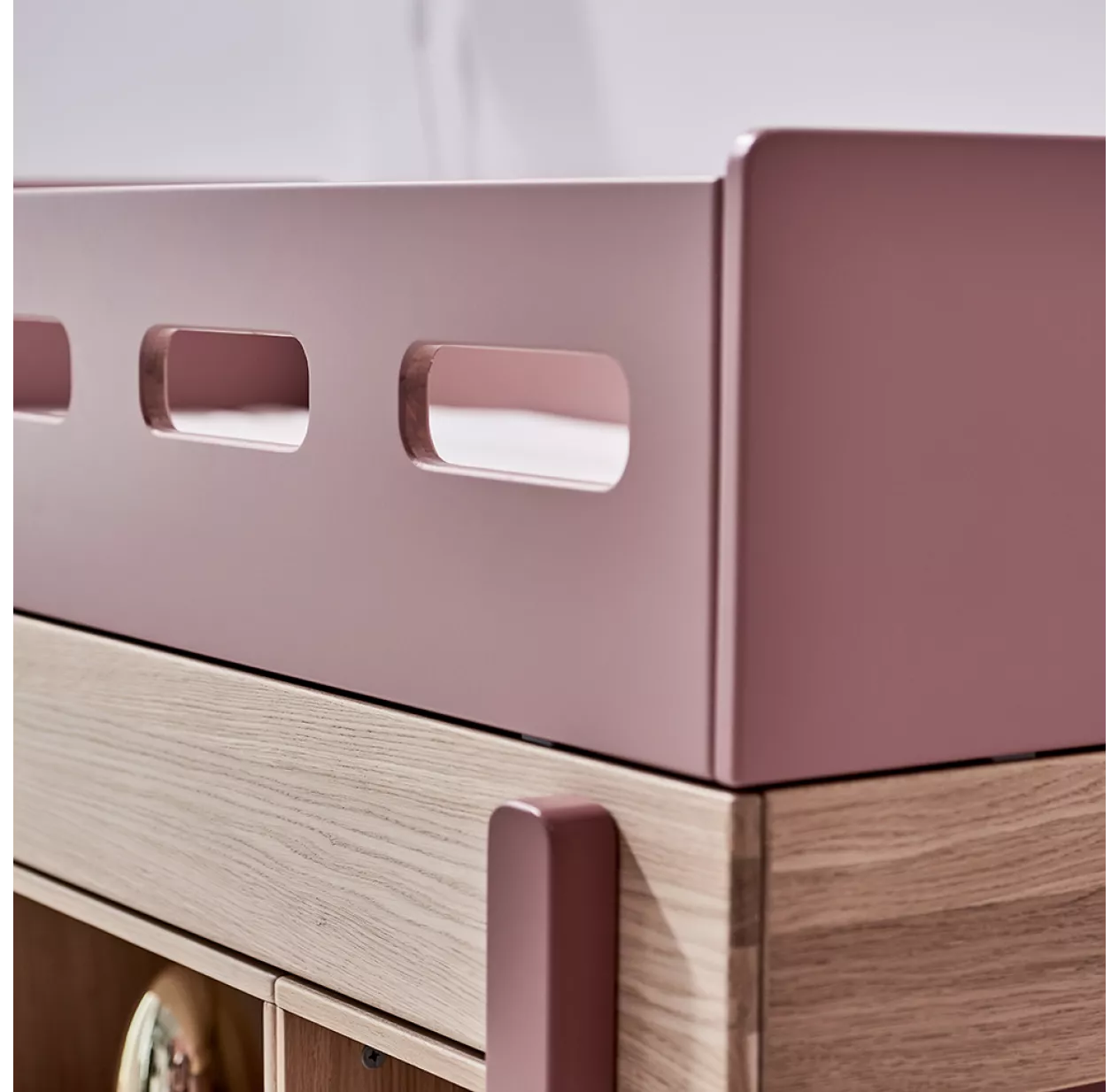 Flexa Popsicle Lit Enfant Mi-hauteur échelle Droite Popsicle - Chêne/Cherry – Image 3