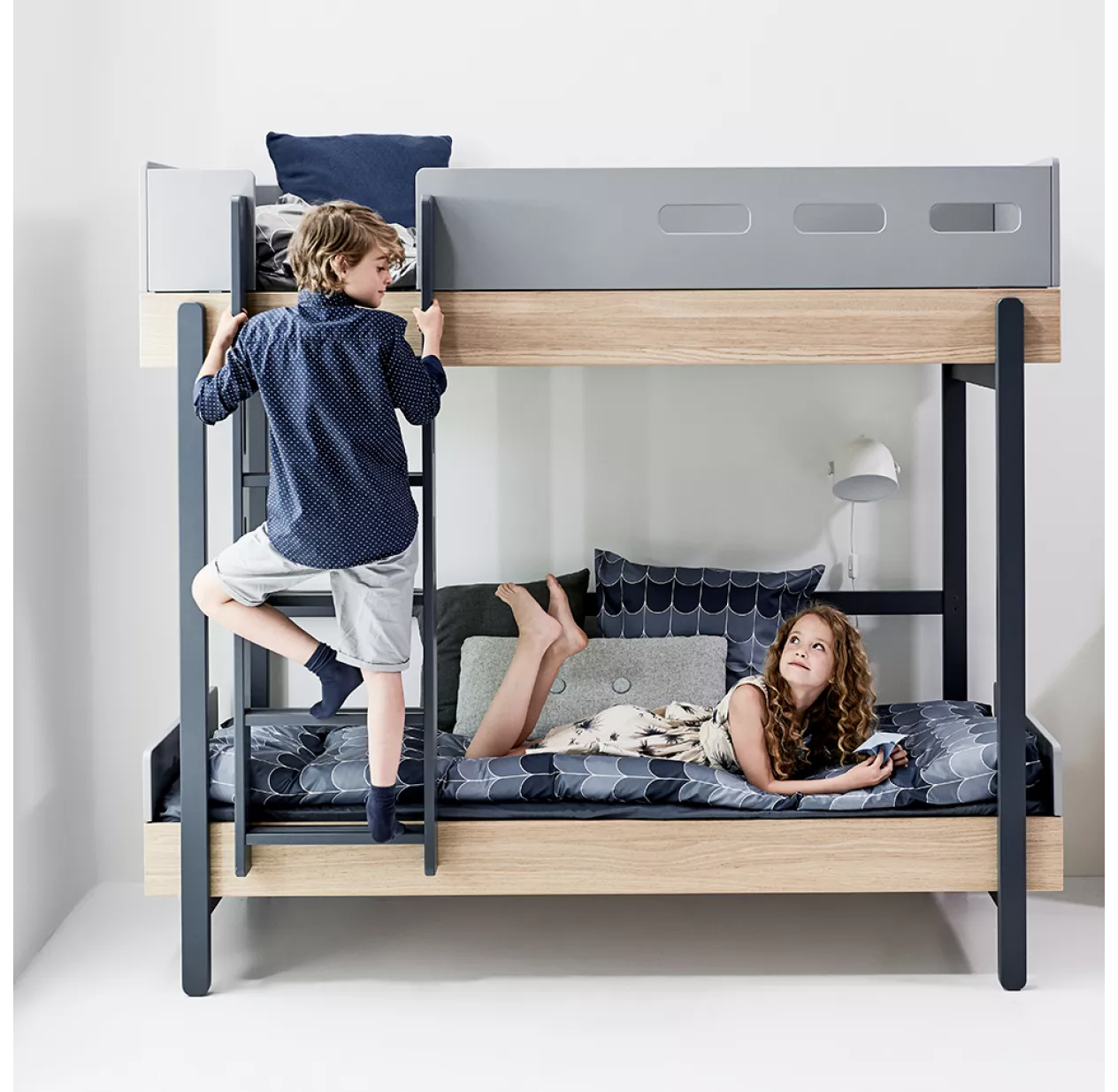 Flexa Popsicle Lit Superposé échelle Droite Popsicle - Chêne/Blueberry – Image 3