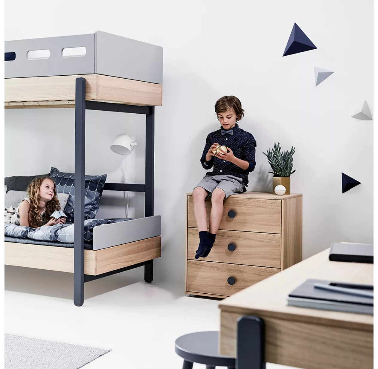 Flexa Popsicle Lit Superposé échelle Droite Popsicle - Chêne/Blueberry – Image 4