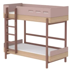 Flexa Popsicle Lit Superposé échelle Droite Popsicle - Chêne/Cherry