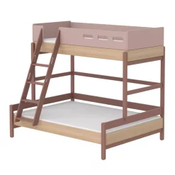 Flexa Popsicle Lit Familial Superposé échelle Inclinée Popsicle - Chêne/Cherry