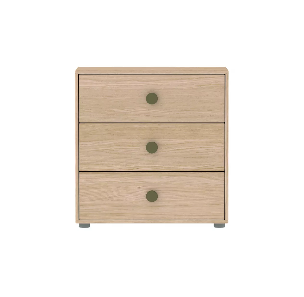 Flexa Popsicle Commode 3 Tiroirs Popsicle - ChĂȘne/Kiwi