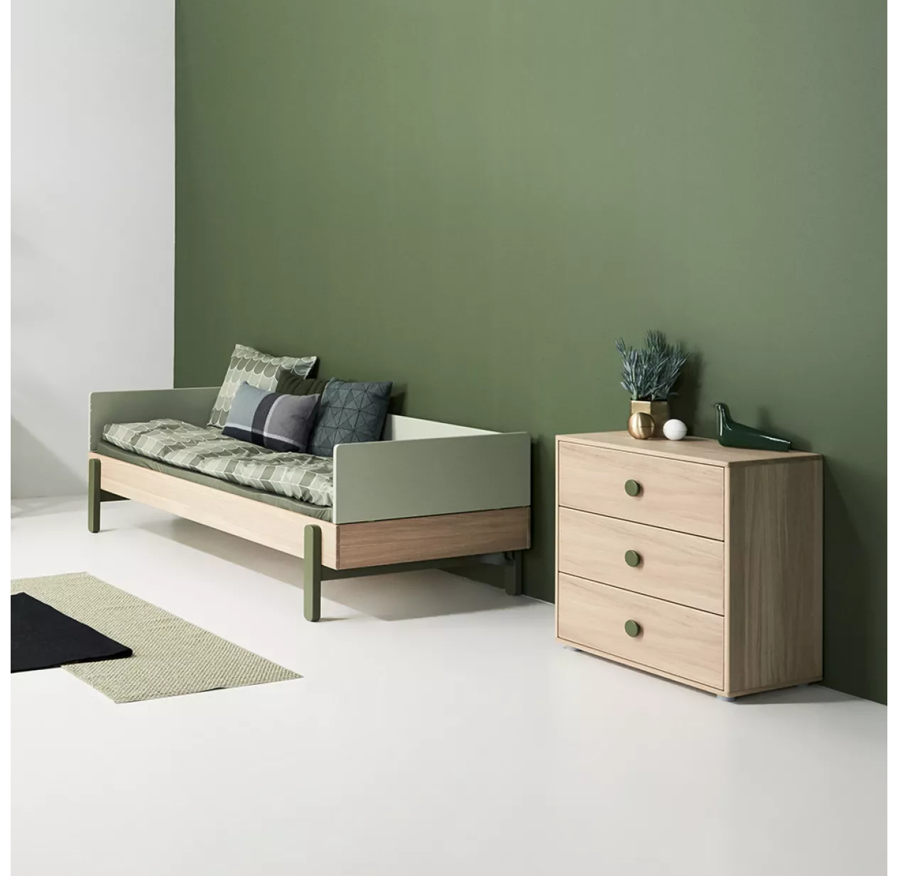 Flexa Popsicle Commode 3 Tiroirs Popsicle - ChĂȘne/Kiwi â Image 3