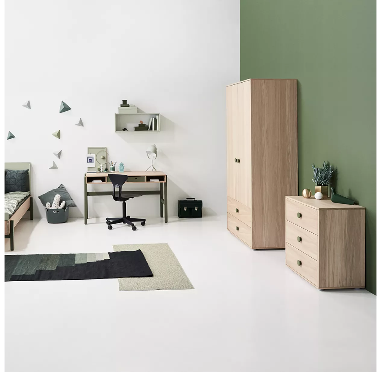 Flexa Popsicle Commode 3 Tiroirs Popsicle - ChĂȘne/Kiwi â Image 5