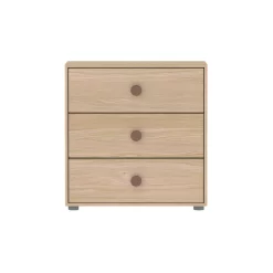 Flexa Popsicle Commode 3 Tiroirs Popsicle - Chêne/Cherry