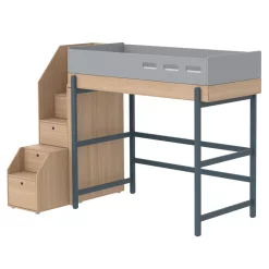 Flexa Popsicle Lit Mezzanine Escalier Popsicle - Chêne/Blueberry