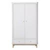 Oliver Furniture Armoire 2 Portes Wood - Chêne / Blanc