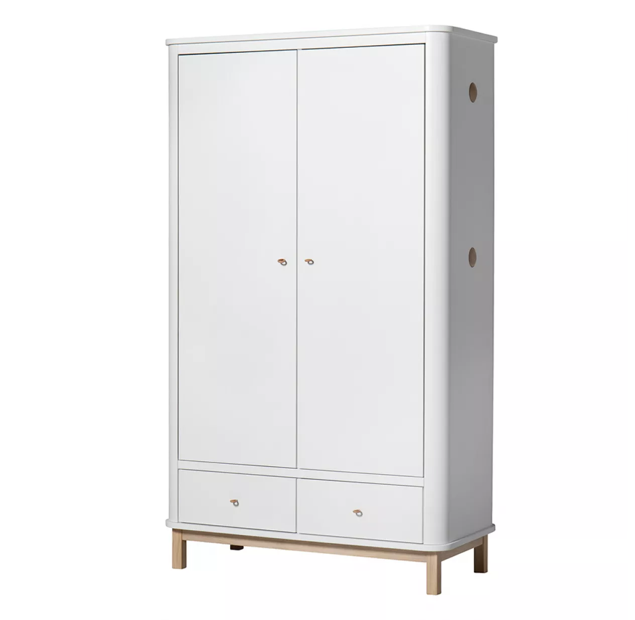 Oliver Furniture Armoire 2 Portes Wood - ChĂȘne / Blanc â Image 2