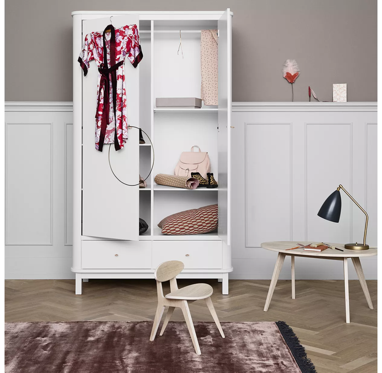 Oliver Furniture Armoire 2 Portes Wood - Blanc – Image 9
