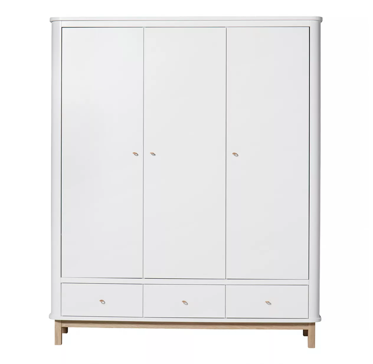 Oliver Furniture Armoire 3 Portes Wood - ChĂȘne / Blanc