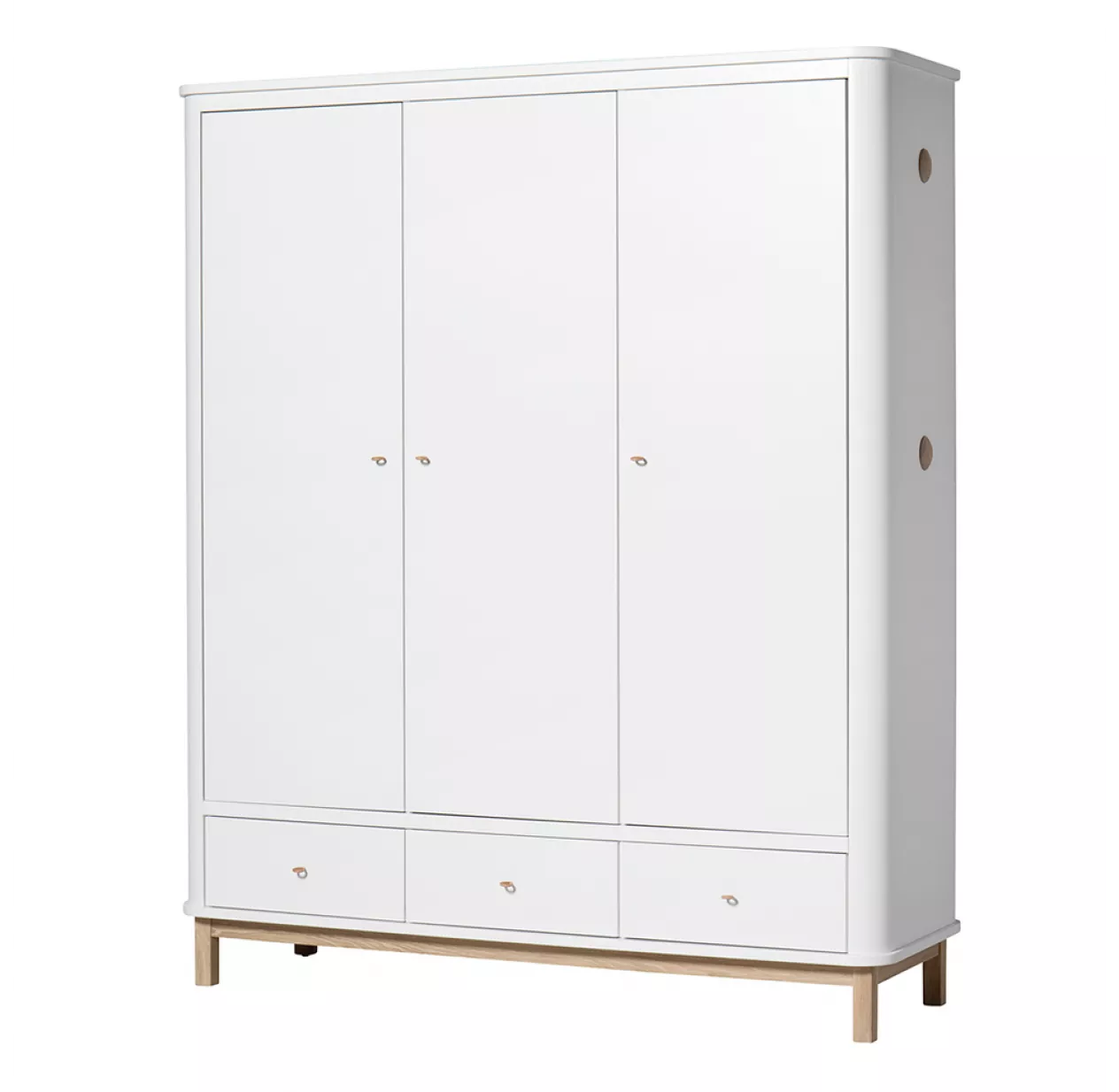 Oliver Furniture Armoire 3 Portes Wood - ChĂȘne / Blanc â Image 2
