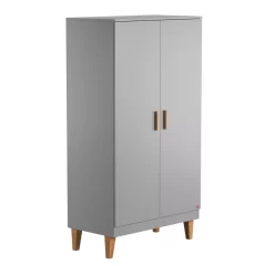 VOX Armoire 2 Portes Lounge - Gris Clair