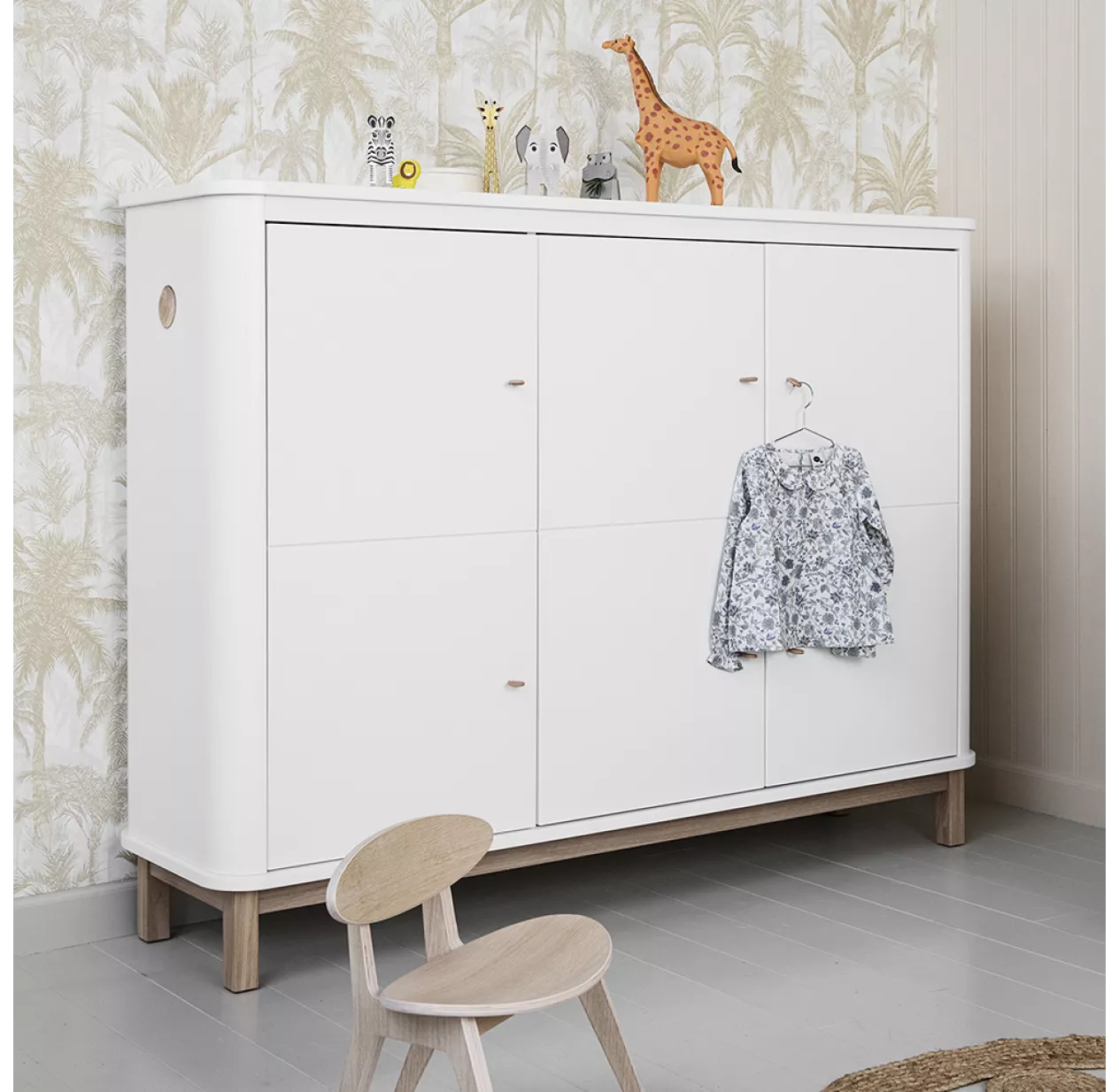 Oliver Furniture Armoire Multi-rangement Wood - ChĂȘne / Blanc â Image 8
