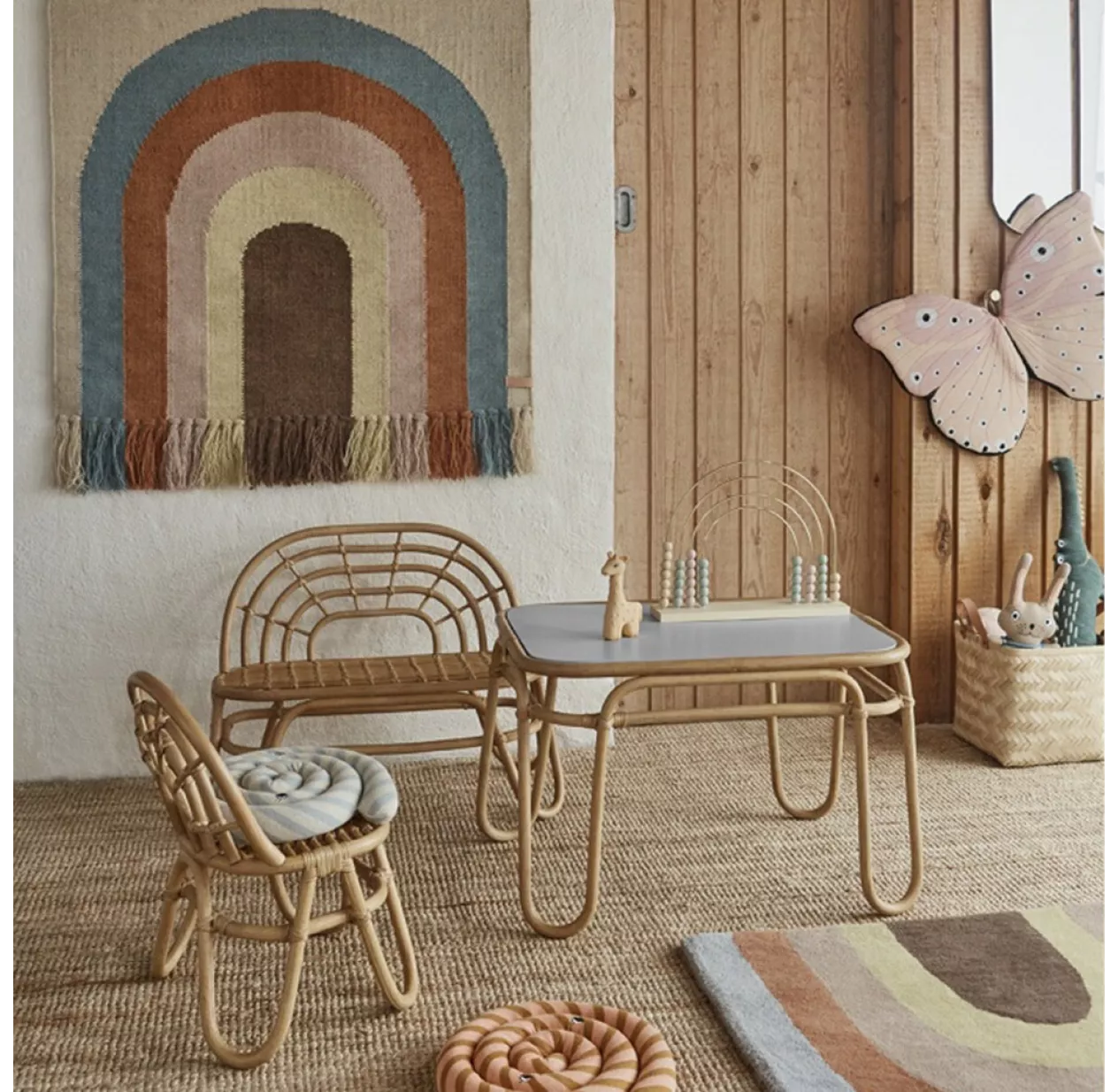 OYOY Banc Enfant En Rotin Rainbow – Image 2