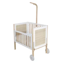 Theo Berceau Cododo Cèdre Et Rotin Océania - Blanc