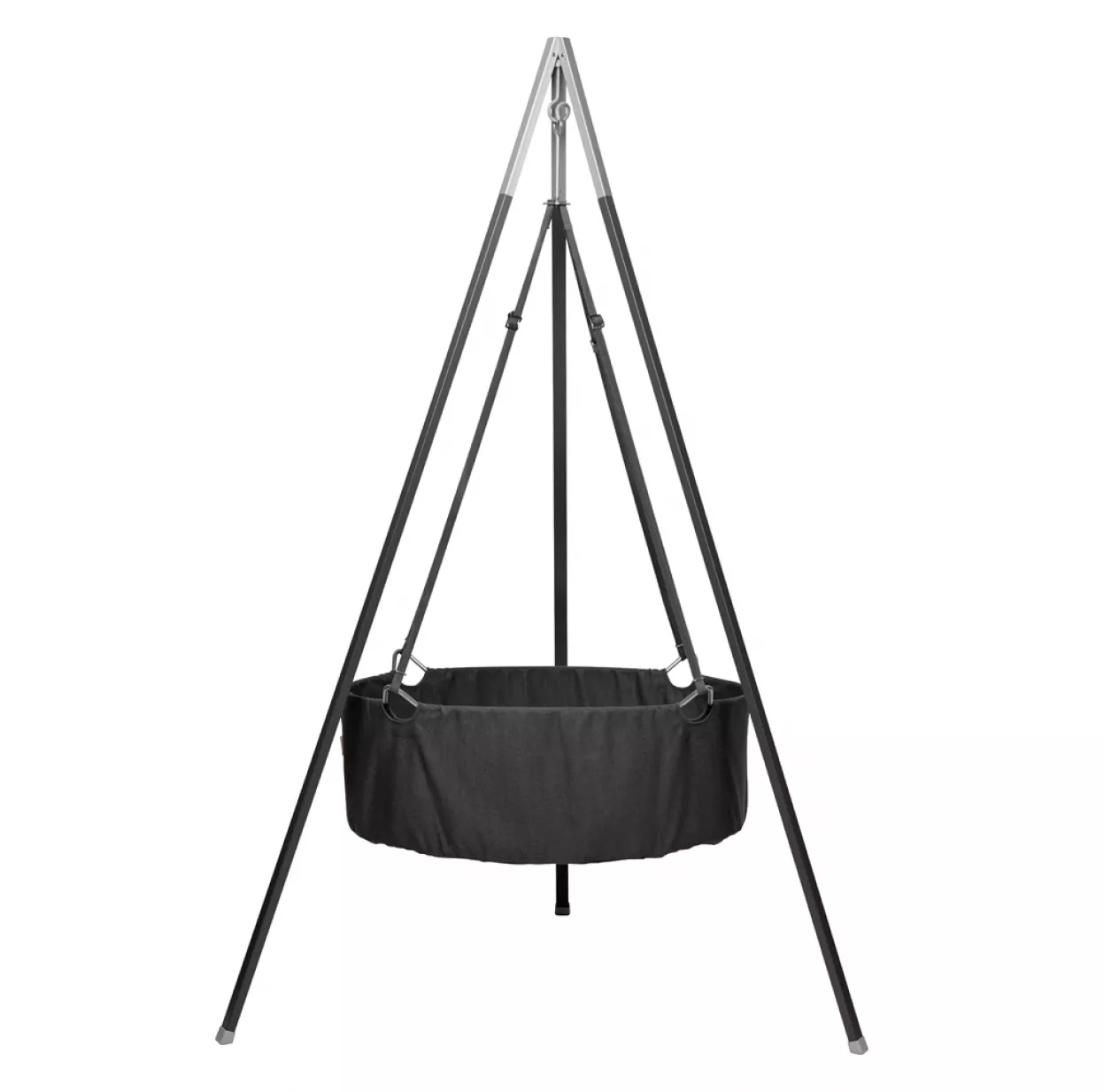 Berceau Suspendu Leander Avec Matelas Et Sangles - Gris Anthracite – Image 2