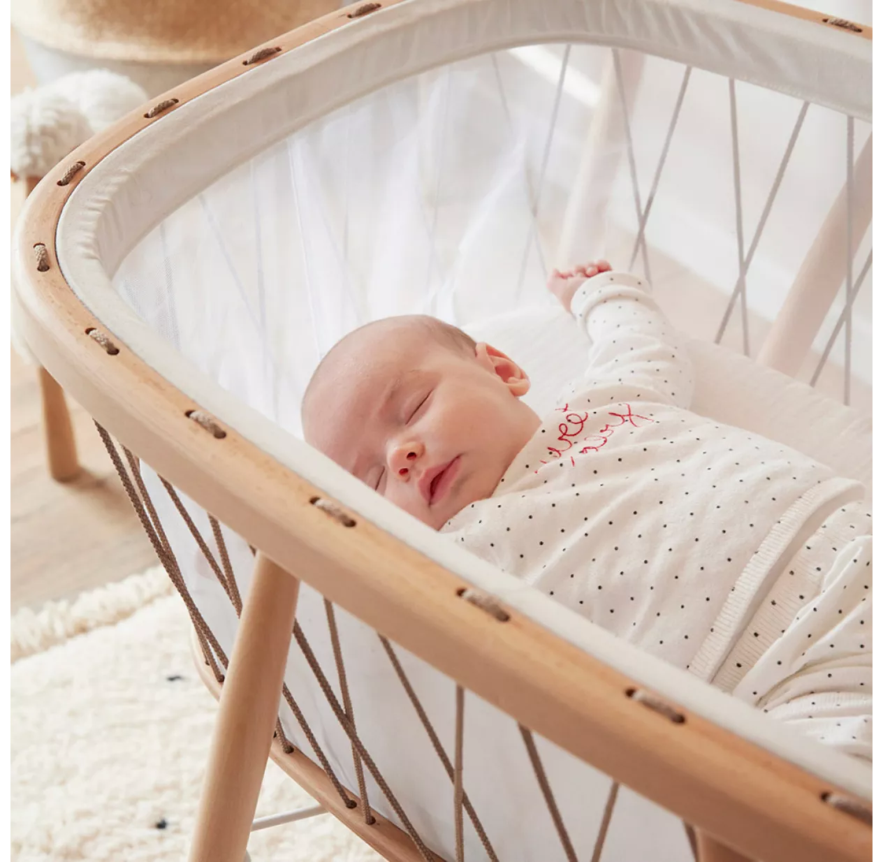 Charlie Crane Berceau Kumi Matelas Coco Naturel - Noir/Blanc – Image 5