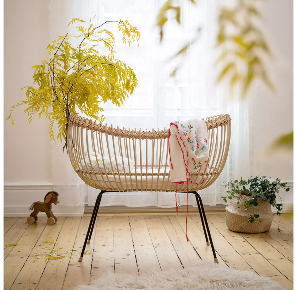 Bermbach Handcrafted Berceau En Rotin Vintage - Lola – Image 5