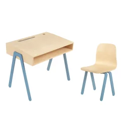 In2Wood Bureau Et Chaise Enfant 2-6 Ans - Bleu
