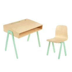 In2Wood Bureau Et Chaise Enfant 2-6 Ans - Mint