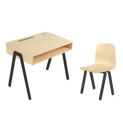 In2Wood Bureau Et Chaise Enfant 2-6 Ans - Noir