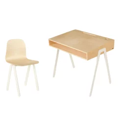 In2Wood Bureau Et Chaise Junior 7-10 Ans - Blanc