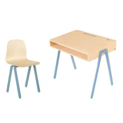 In2Wood Bureau Et Chaise Junior 7-10 Ans - Bleu