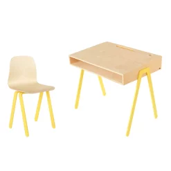 In2Wood Bureau Et Chaise Junior 7-10 Ans - Jaune