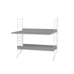 String Furniture Bureau Mural évolutif 80 X 85 Cm - Gris