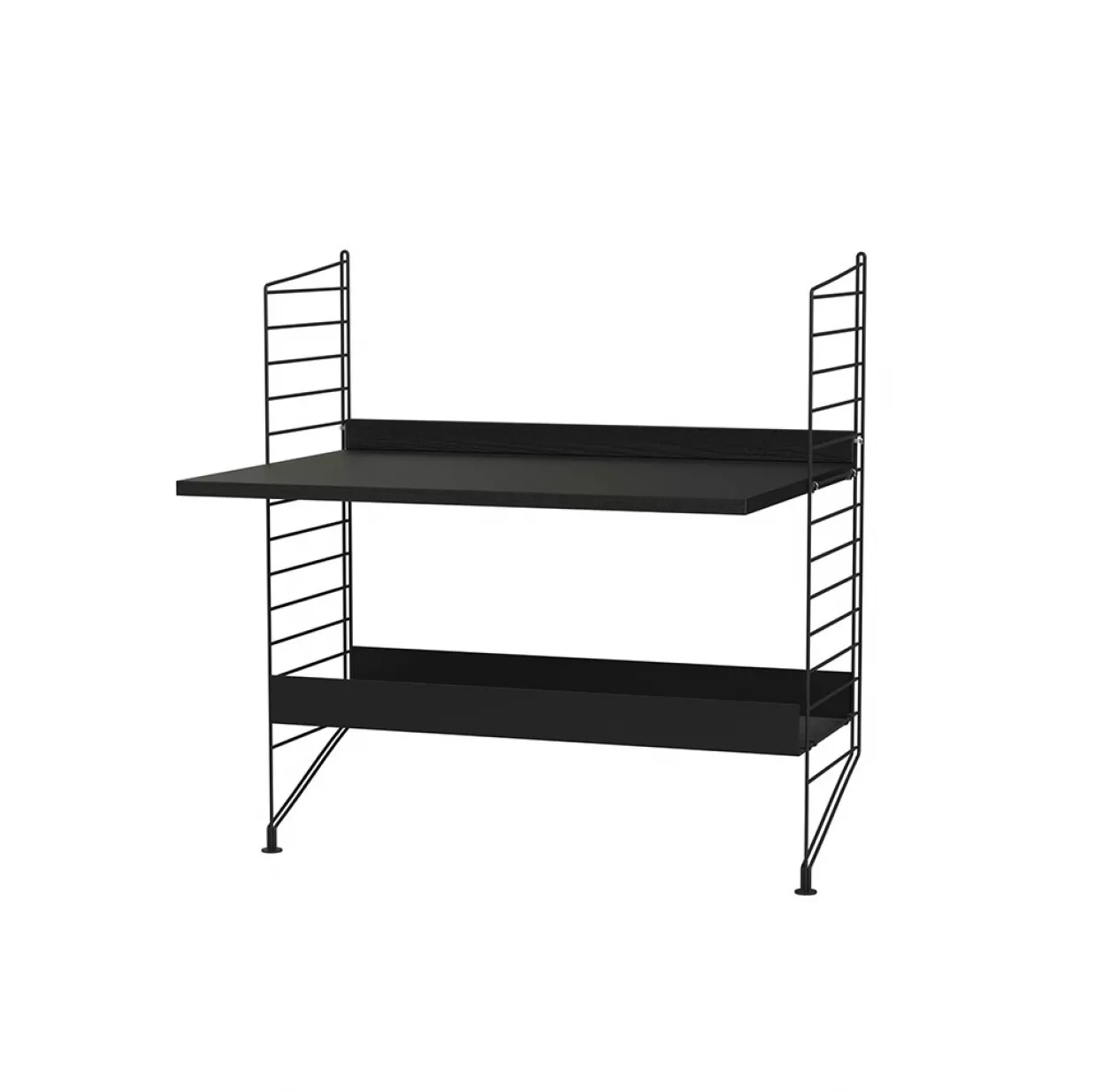 String Furniture Bureau Mural évolutif 80 X 85 Cm - Noir