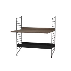 String Furniture Bureau Mural évolutif 80 X 85 Cm - Noyer/Noir