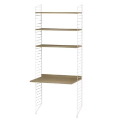 String Furniture Bureau Mural évolutif - Chêne/Blanc