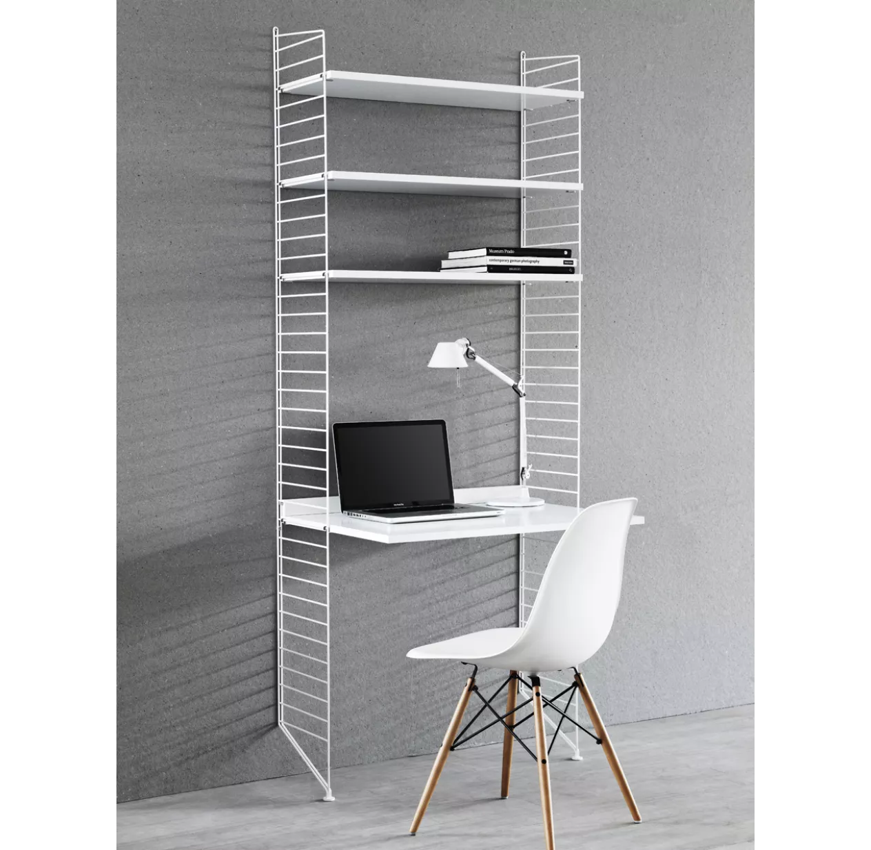 String Furniture Pack 2 Portants Muraux Au Sol 200 X 30 Cm - Blanc – Image 2