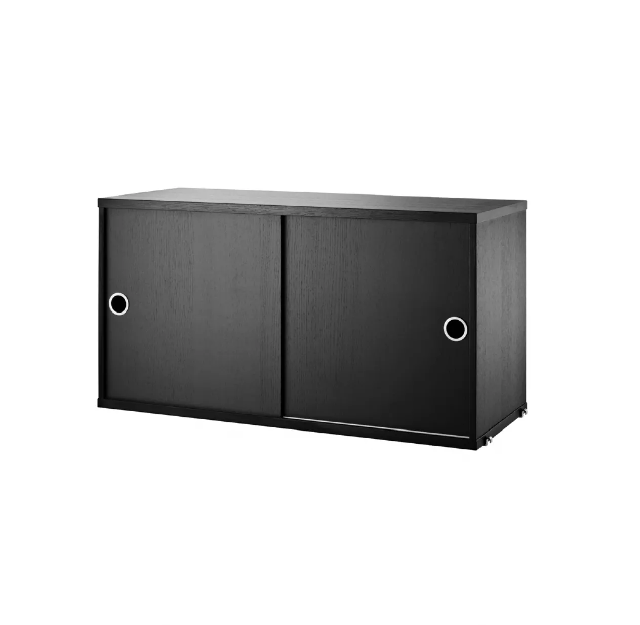 String Furniture Caisson 2 Portes Coulissantes 78 Cm - Noir