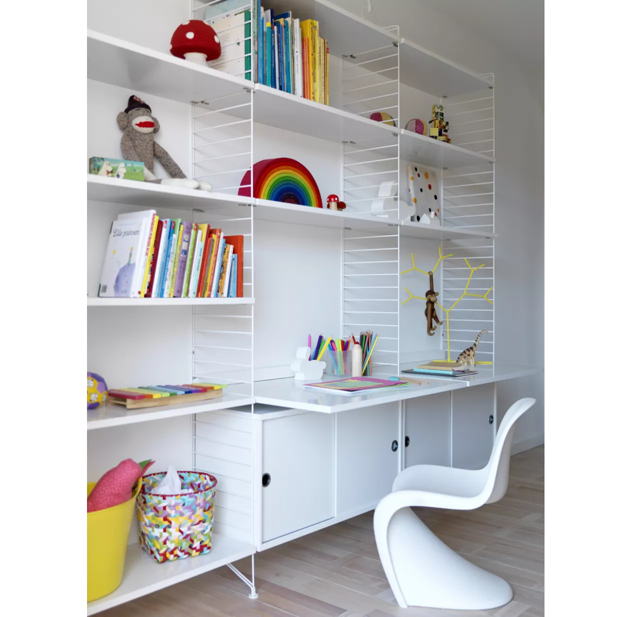 String Furniture Pack 2 Portants Muraux Au Sol 200 X 30 Cm - Blanc – Image 3