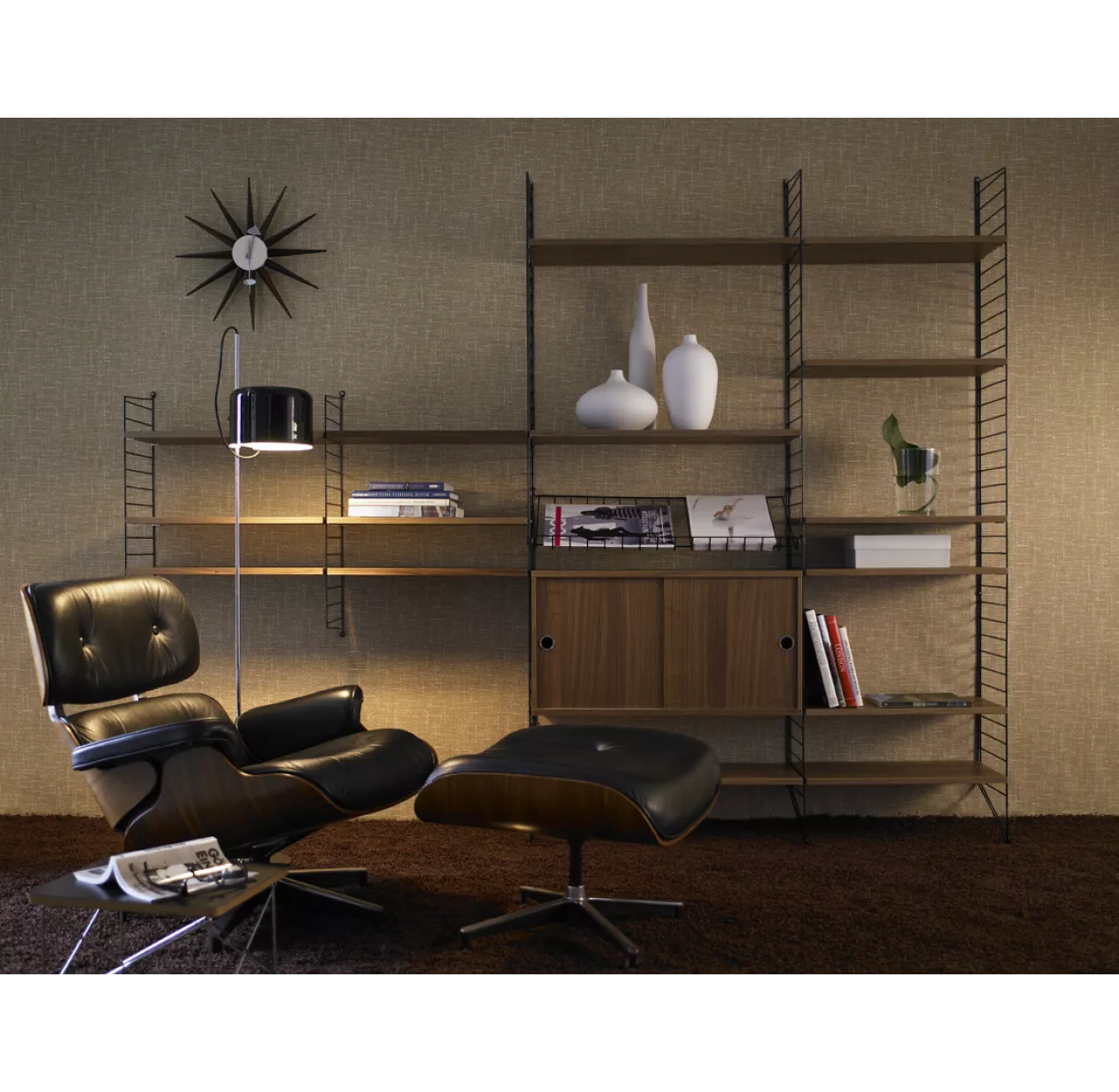 String Furniture Pack 2 Portants Muraux Au Sol 200 X 30 Cm - Noir – Image 3