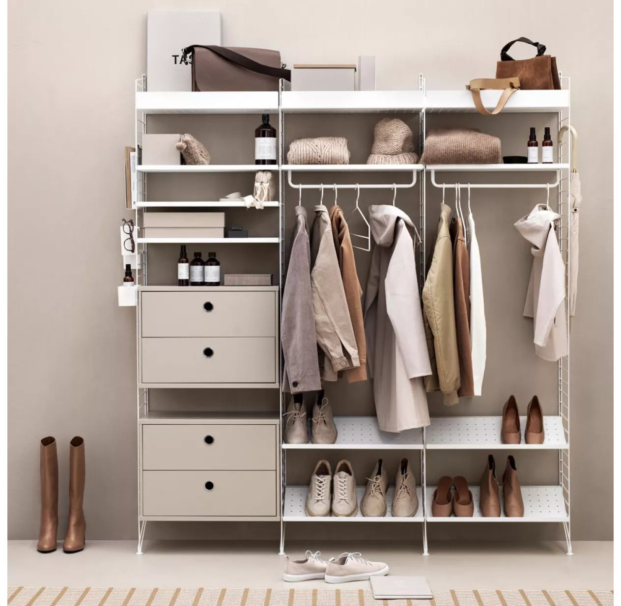 String Furniture Caisson 2 Tiroirs 58 X 30 Cm - FrĂȘne â Image 2