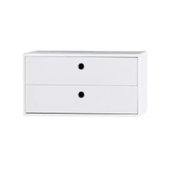 String Furniture Caisson 2 Tiroirs 78 X 30 Cm - Blanc