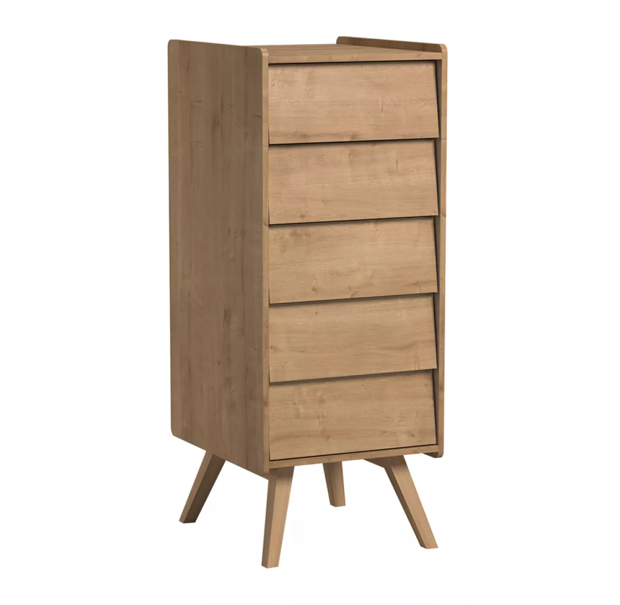 VOX Chiffonnier 5 Tiroirs Vintage - ChĂȘne