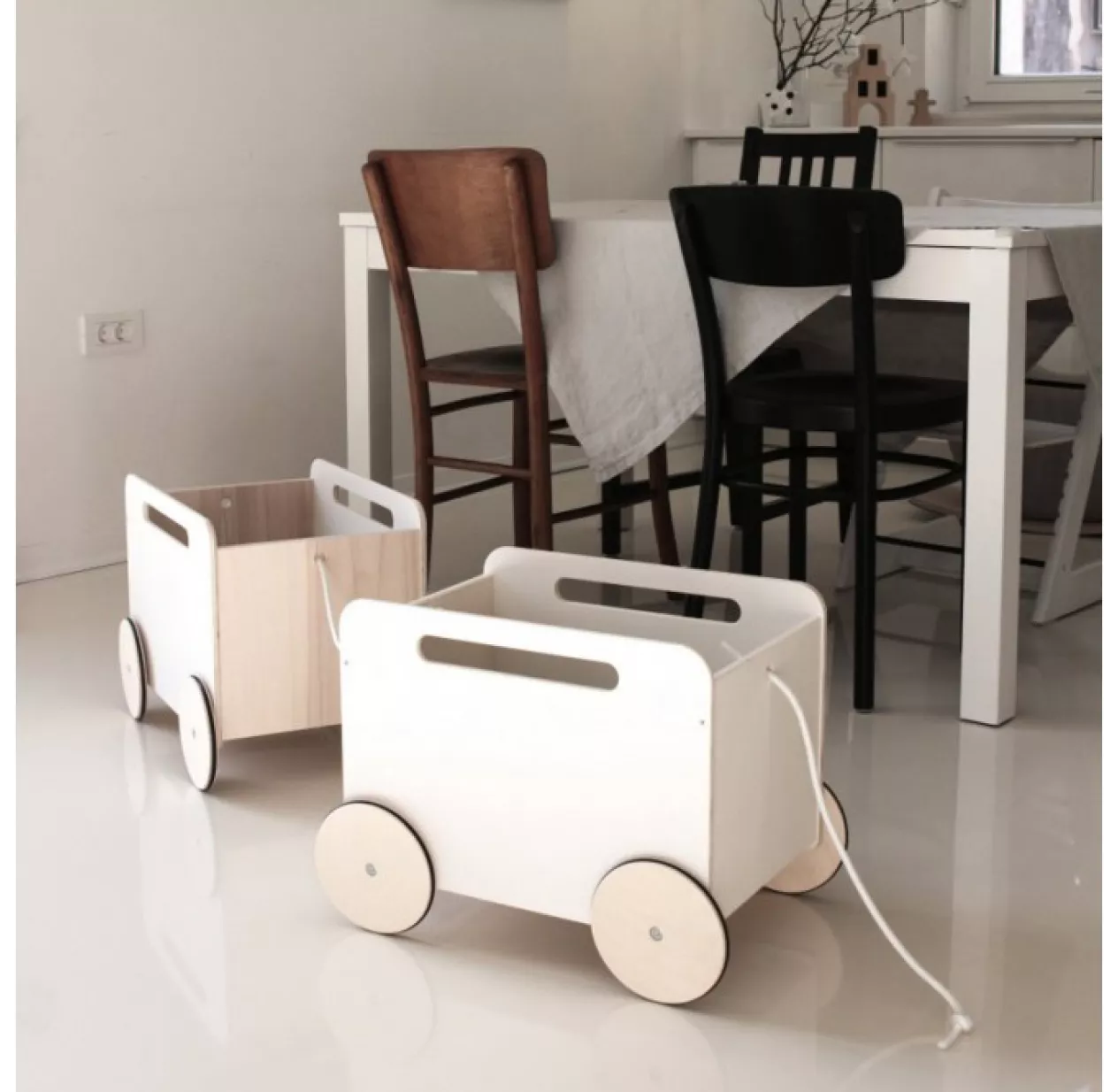 Ooh Noo Coffre à Jouets Sur Roues Toy Chest - Blanc – Image 4