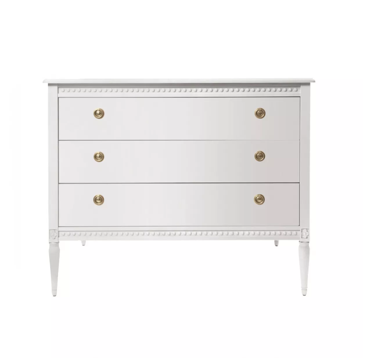 Gustavienne Commode 3 Tiroirs - Blanc