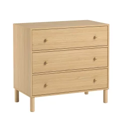 VOX Commode 3 Tiroirs à Langer Tela - Chêne