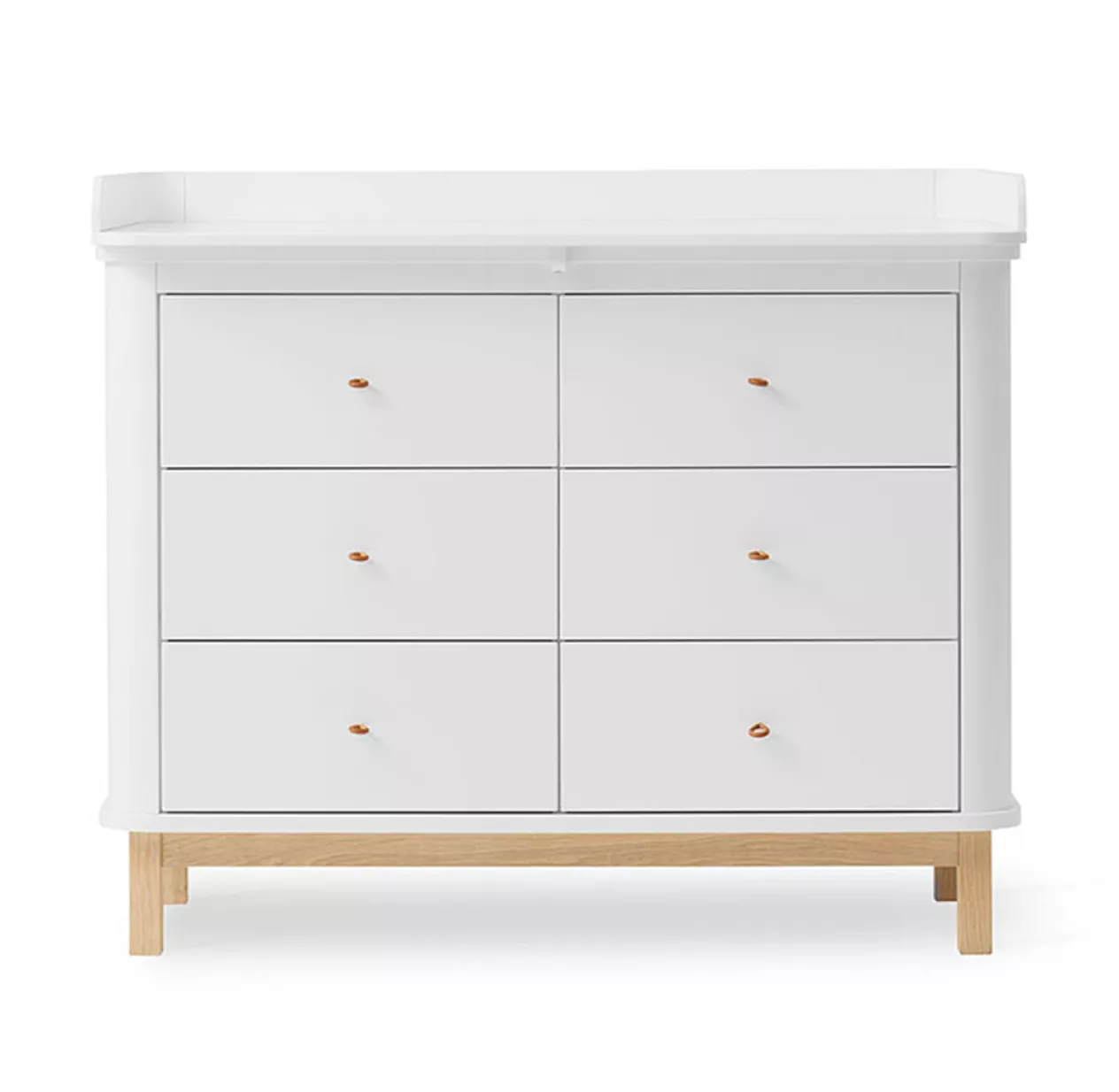 Oliver Furniture Commode Avec Grand Plan à Langer Wood - Chêne / Blanc