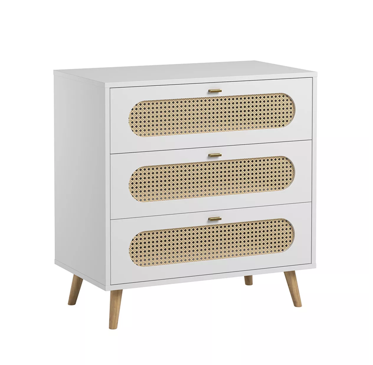 VOX Commode 3 Tiroirs Ă Langer Canne - Blanc